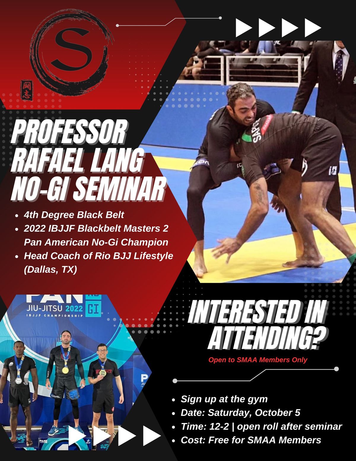 Professor Rafael Lang No-Gi Seminar