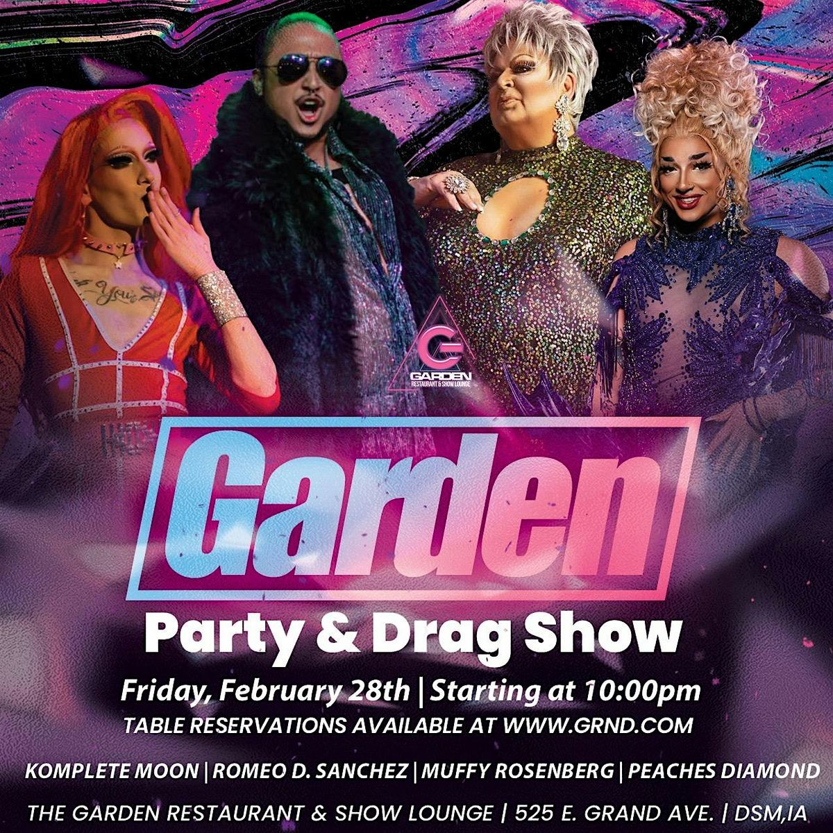 Fri Feb 28 Drag Show - 10pm Table Reservation