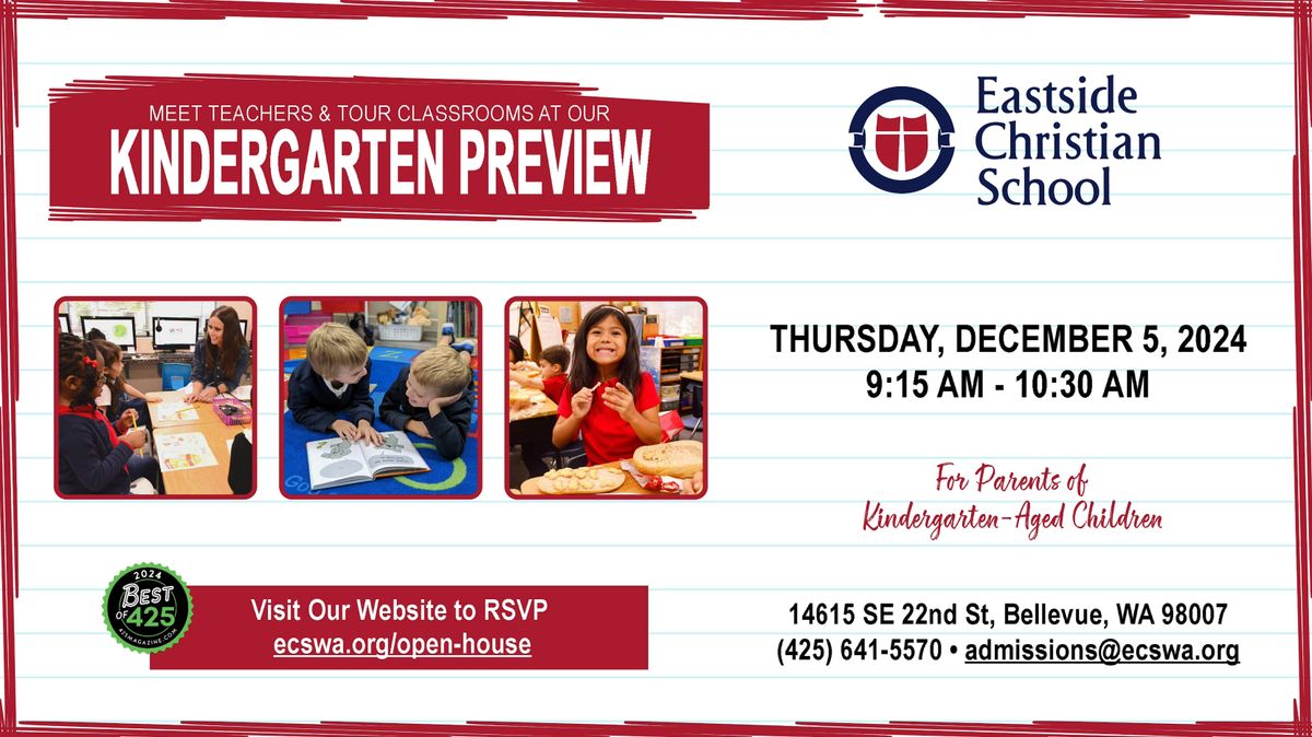 Kindergarten Preview & Open House