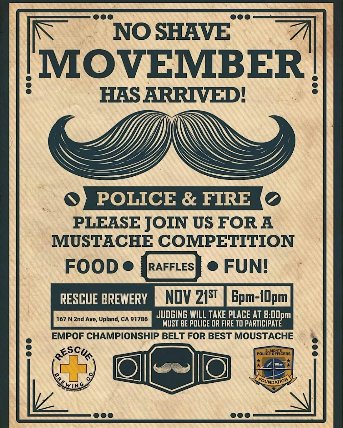 POLICE & FIRE MUSTACHE COMPETITION