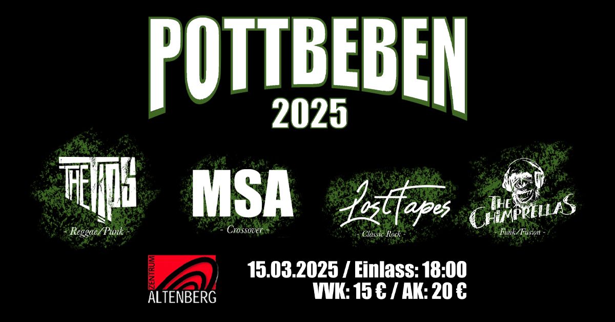 Pottbeben 2025 - THE TiPS + MSA + Lost Tapes + The Chimprellas