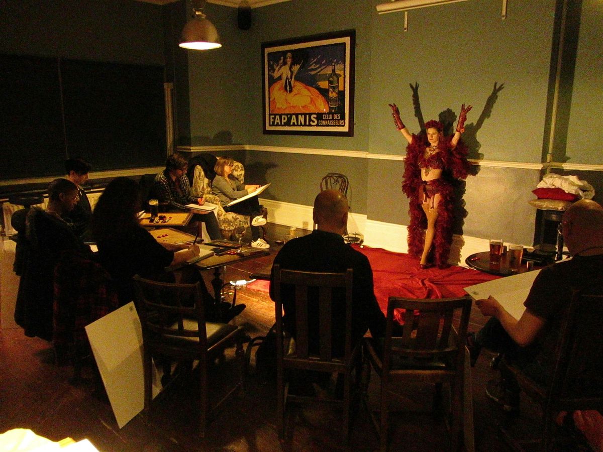 Life drawing with burlesque performer DEVILETTE