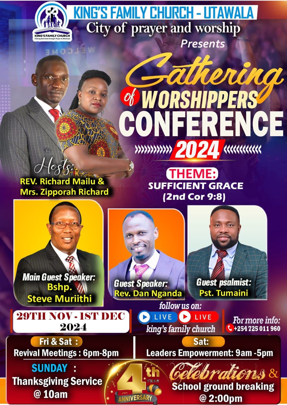 4th Year Anniversary & Gathering of worshipers conference 2024