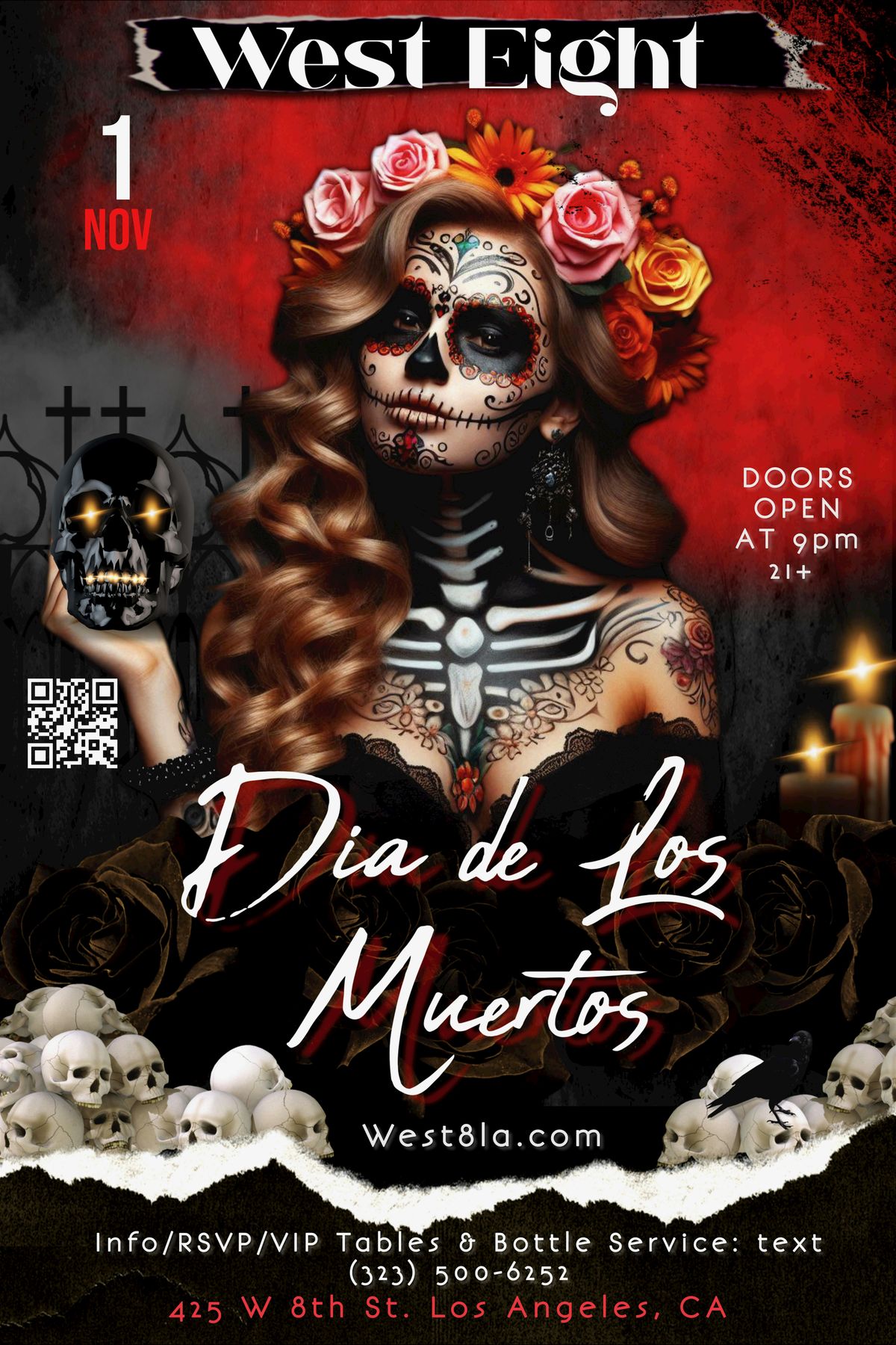 Dia De Los Muertos @ West Eight (21+) DTLA (Reggaeton\/ Dem Bow Y Mas!)