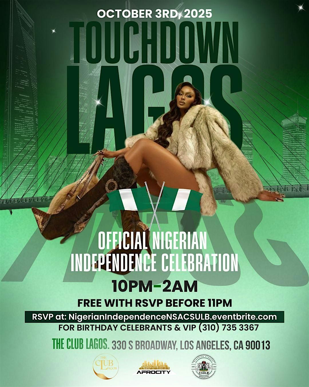 TOUCHDOWN LAGOS: NSA CSULB Nigerian Independence Day Party