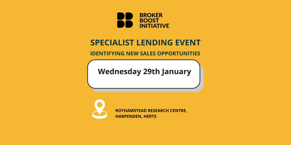 Specialist Lending Broker Boost Event