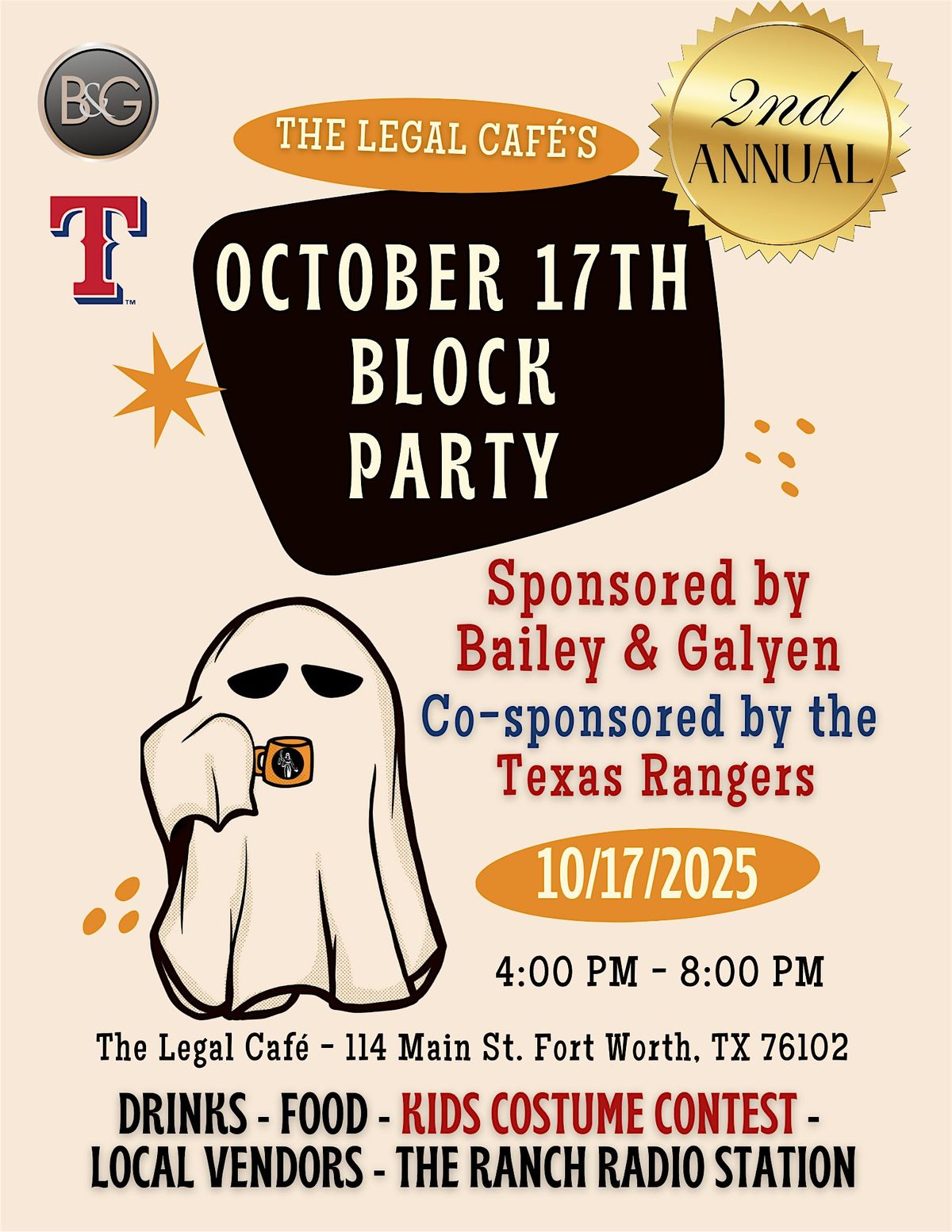 The Legal Caf\u00e9 2nd Annual October Block Party
