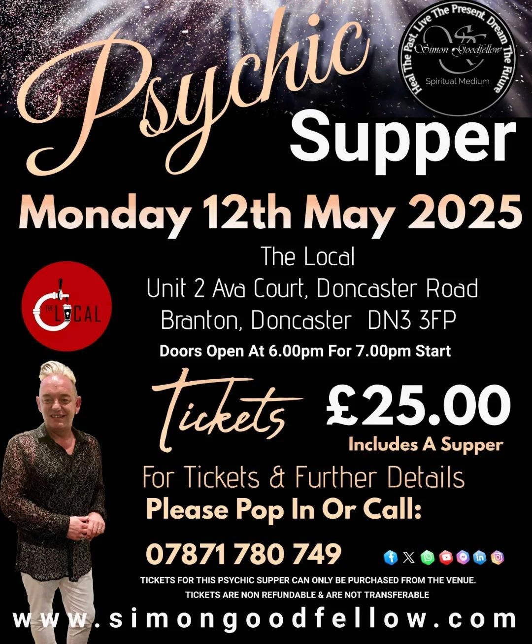 Psychic Supper with Simon Goodfellow Spiritual Medium