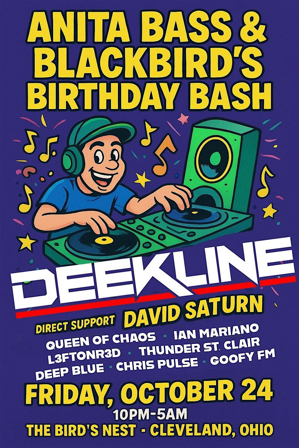 DEEKLINE : FRIDAY OCTOBER 24TH 2025 : CLEVELAND