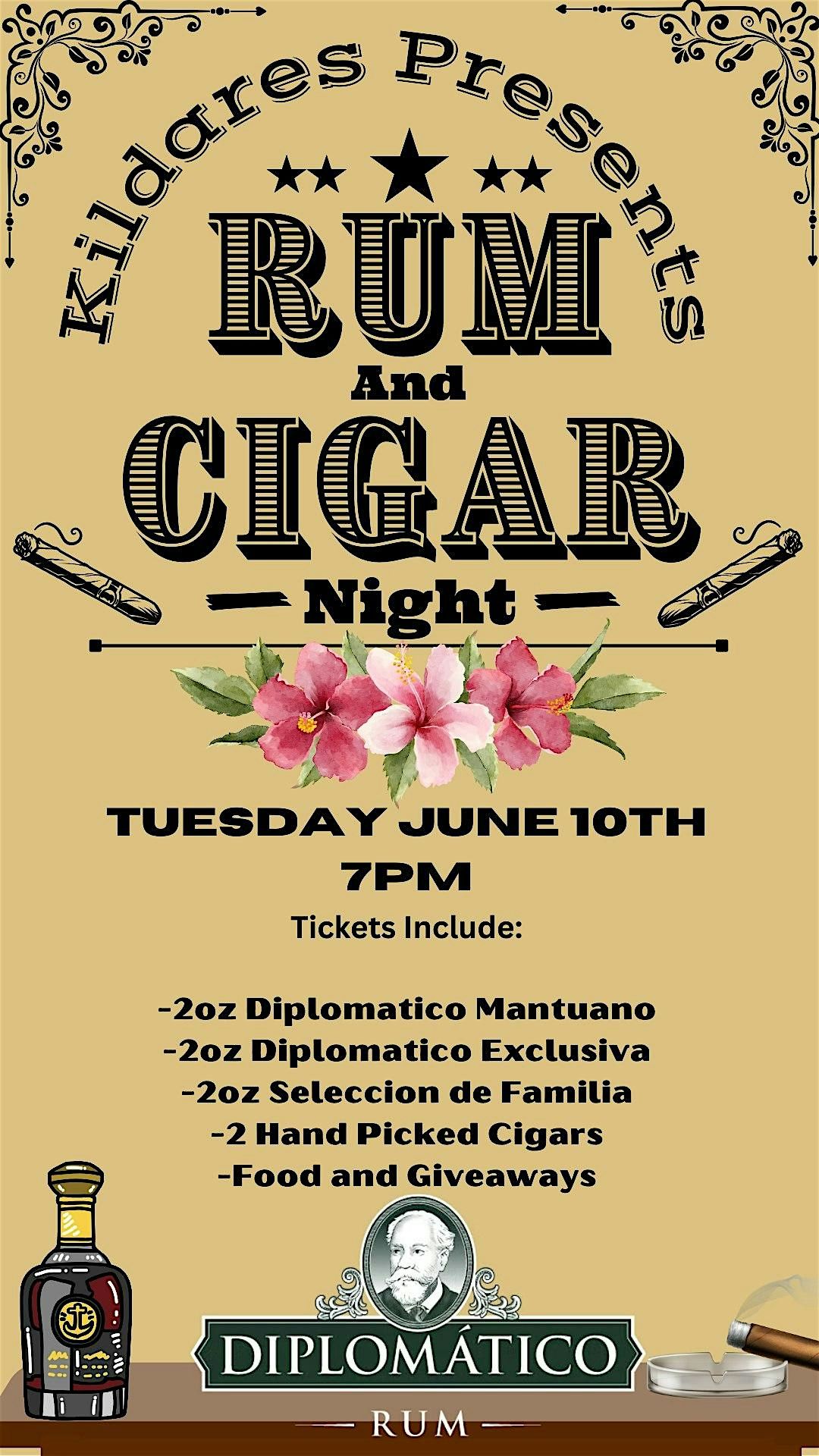 Kildares Presents Rum and Cigar Night