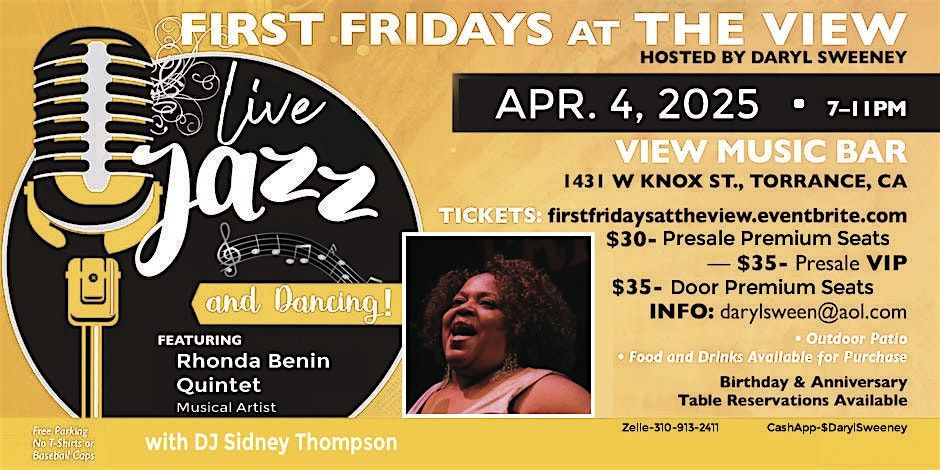 First Fridays at the View-Live Jazz & Dancing