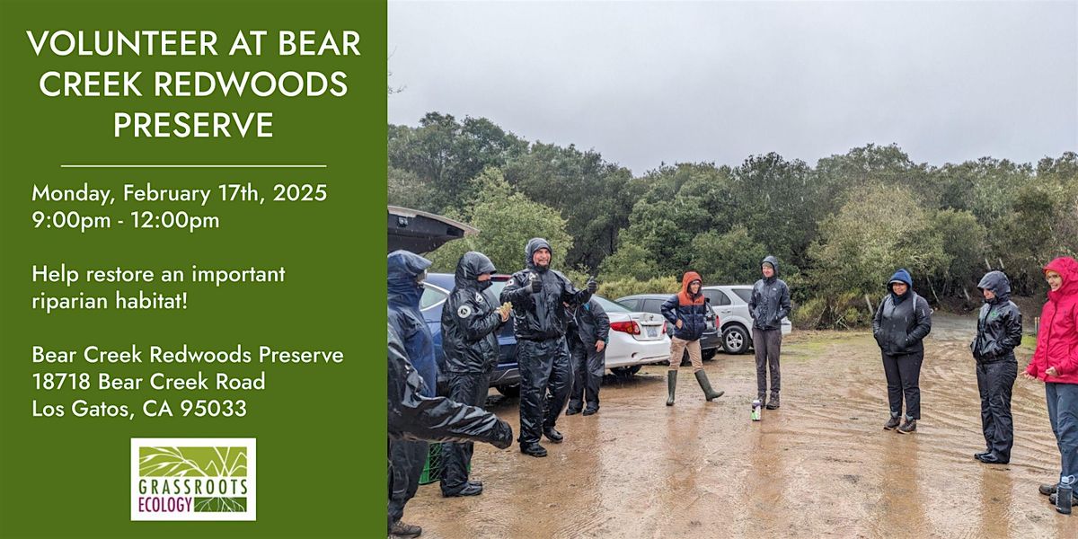 Volunteer Outdoors in Los Gatos at Bear Creek Redwoods