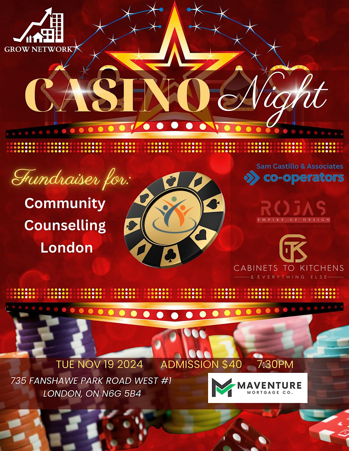 Networking fundraiser: Casino night