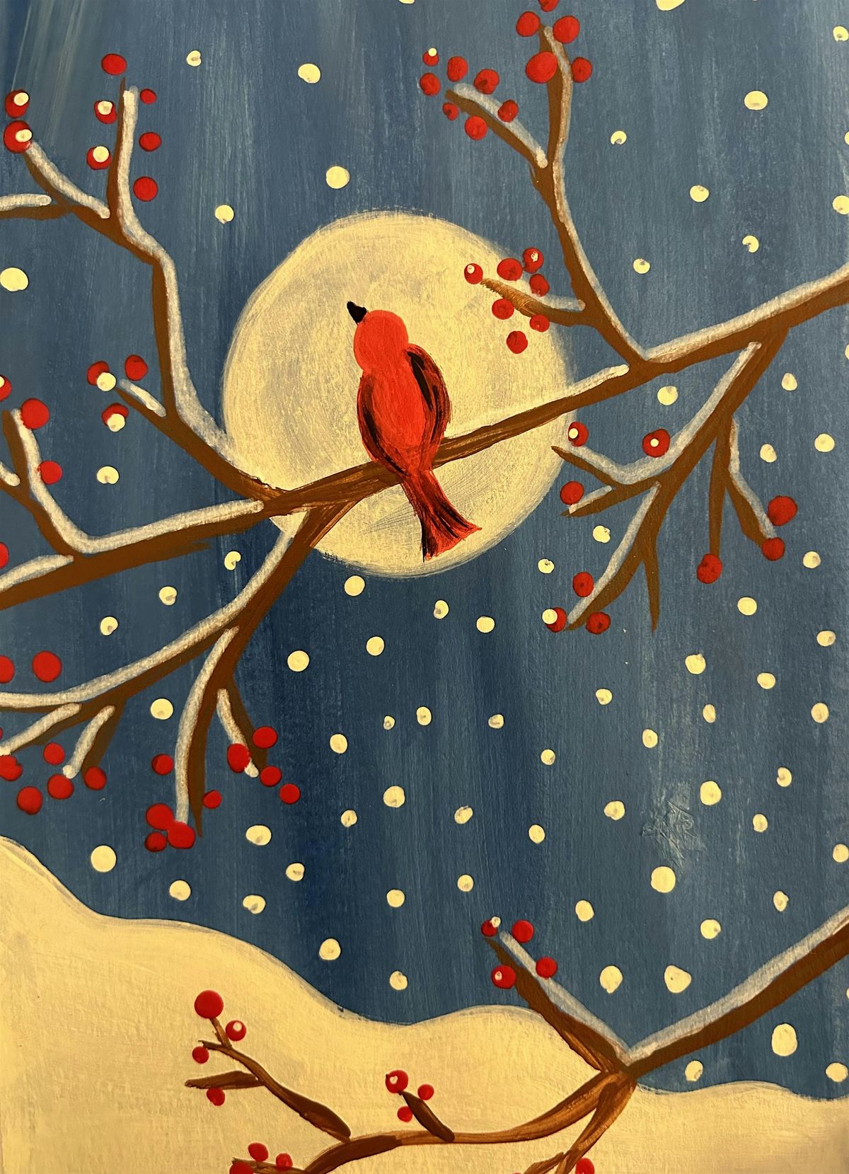 Winter Wonderland A paint and Sip Event