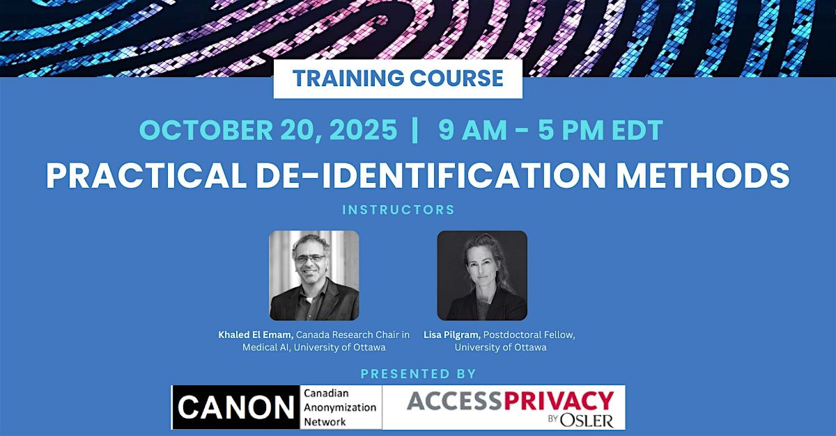 Practical De-identification Methods
