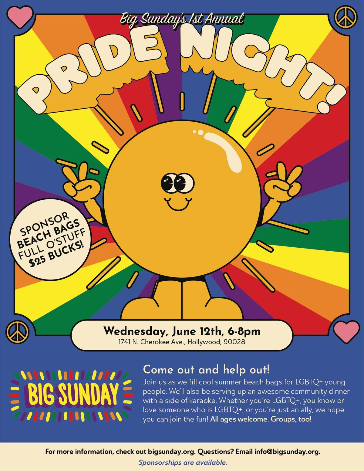 Big Sunday's 1st Annual Pride Night 2024