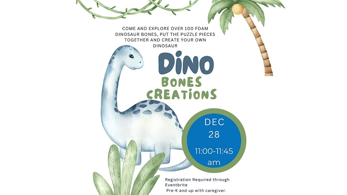 Dino Creations -Pre-K and up with caregiver