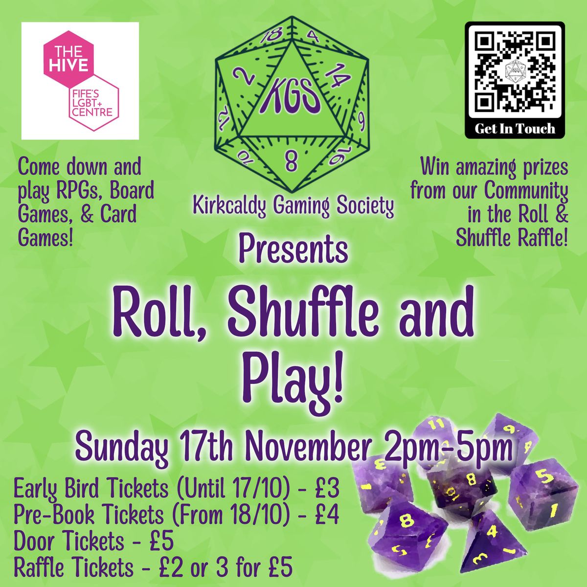 Kirkcaldy Gaming Society presents...Roll, Shuffle and Play! 