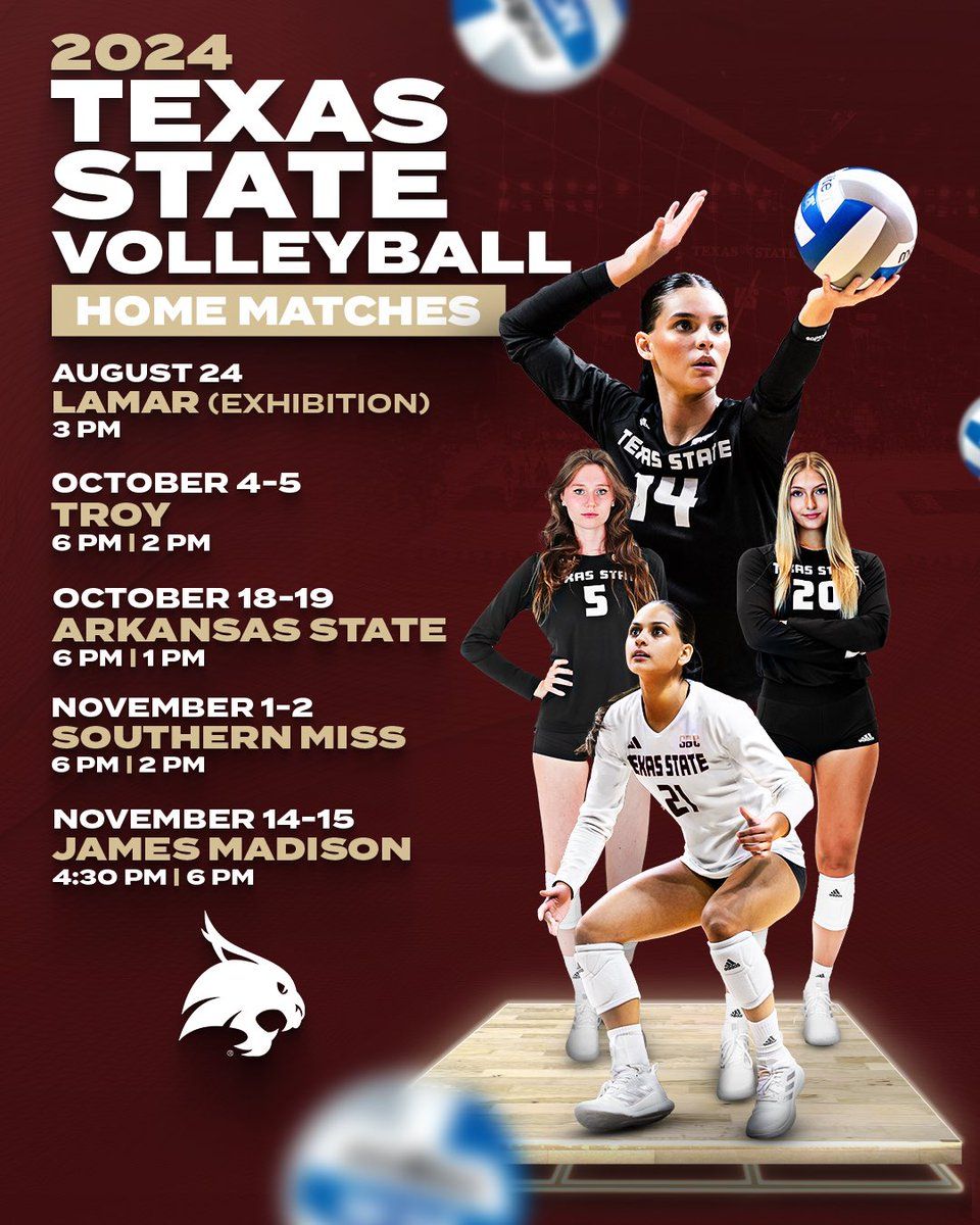 Southern Miss at Texas State Bobcats Womens Volleyball