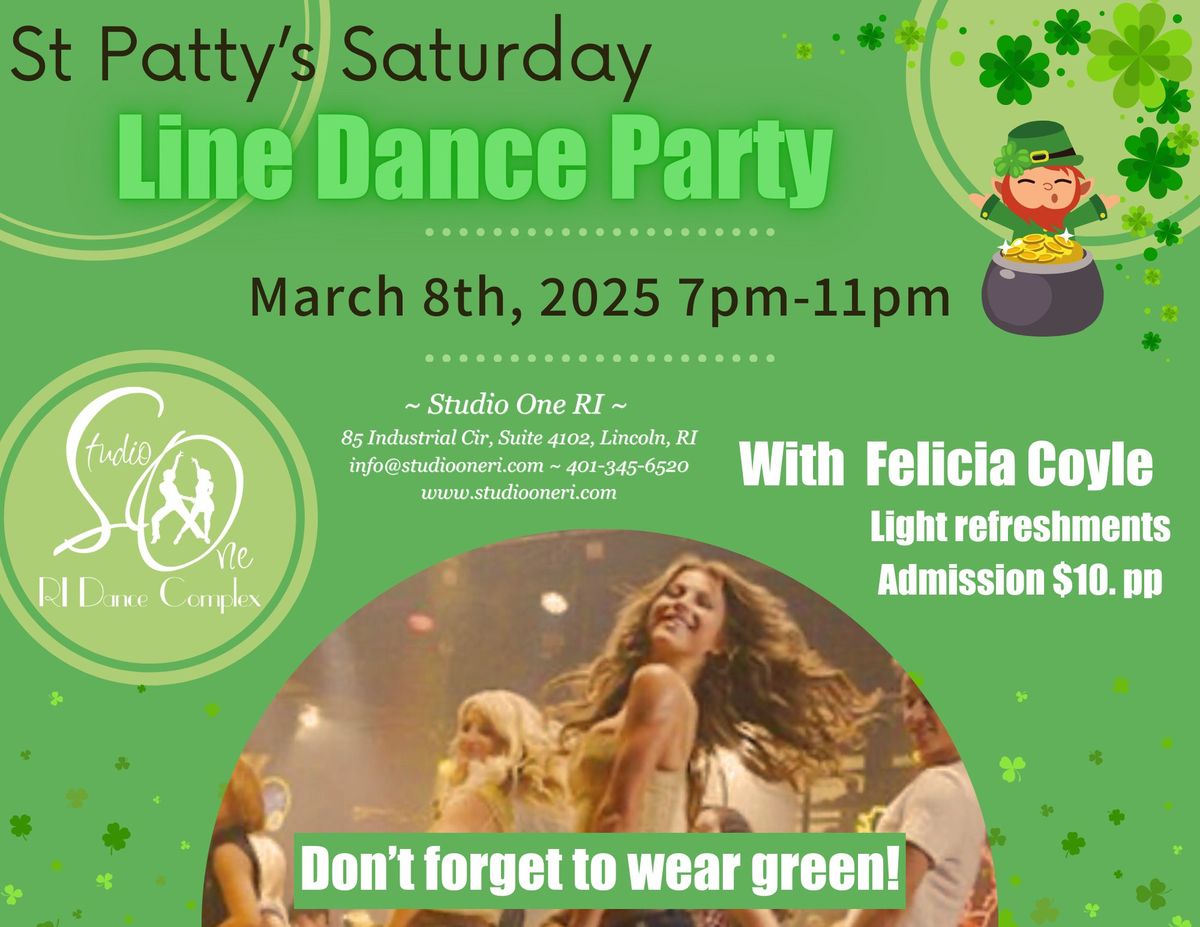 Line Dance Party!...We're going Green!  