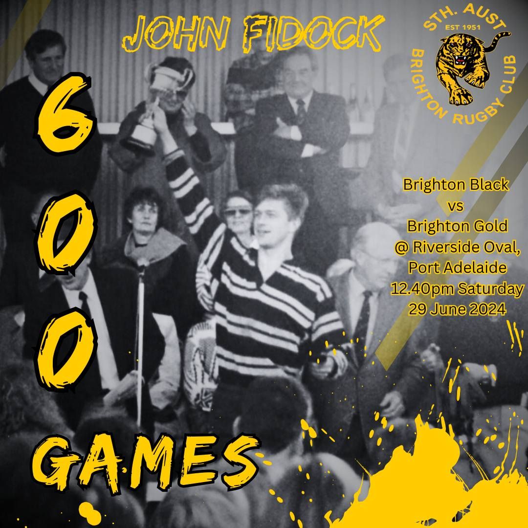 John Fidock's 600th game