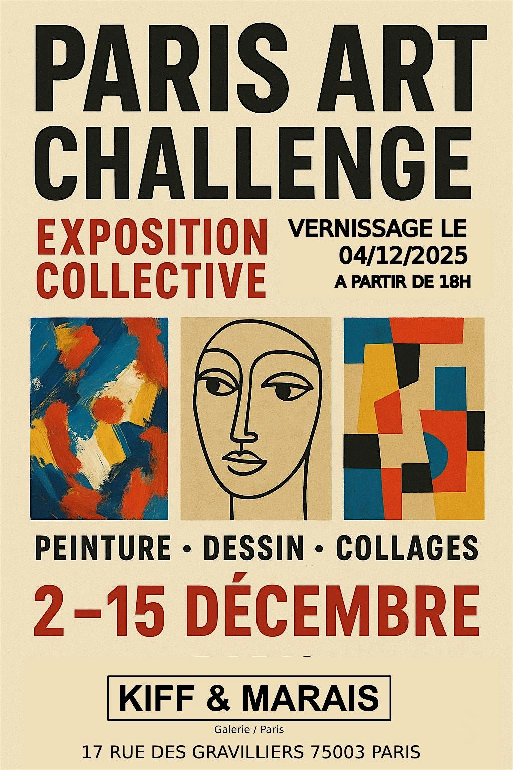 Vernissage du Paris Art Challenge\/Peinture, Collage et Illustration \u00e9dition