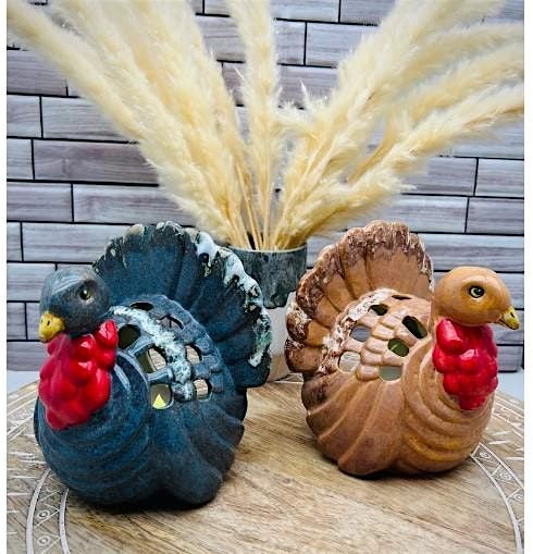 Paint Your Own Pottery Turkey Lantern