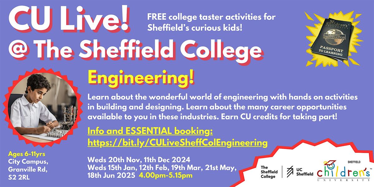 Sheffield CU Live! @ Sheffield College: Engineering