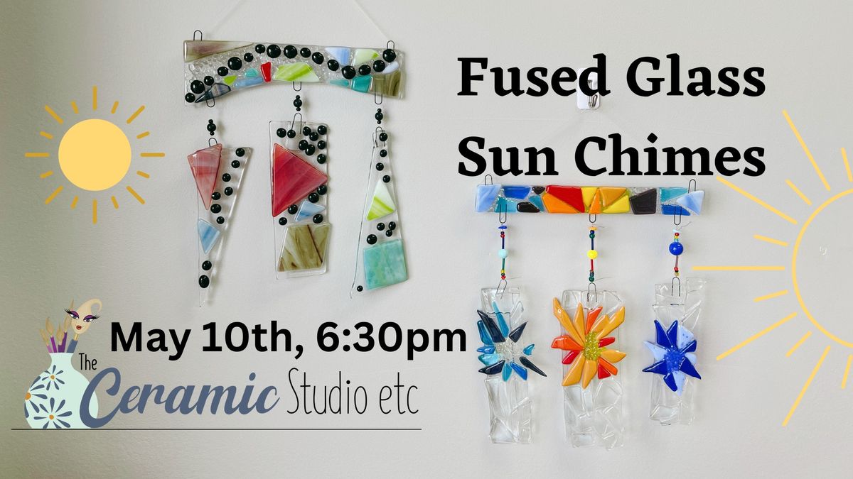Fused Glass Sun Chimes