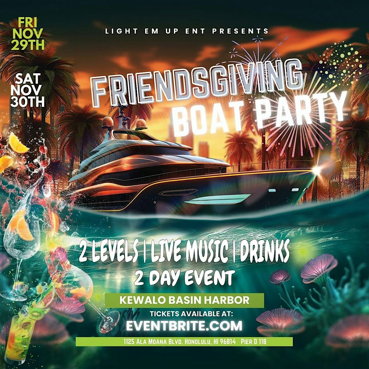 Friendsgiving Boat Party