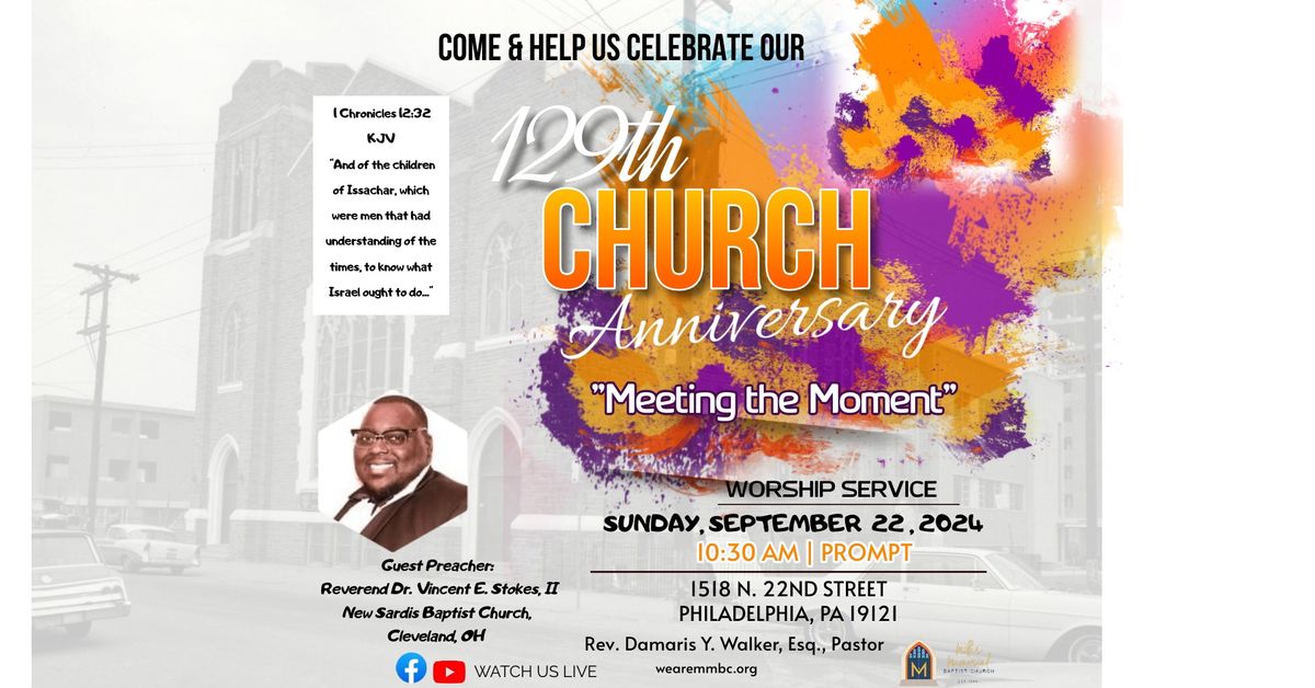 MMBC 129th Anniversary Celebration