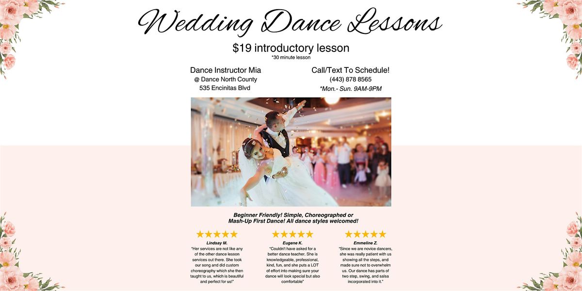 Introductory First Dance Lesson Promo - $19 (30 Minutes)