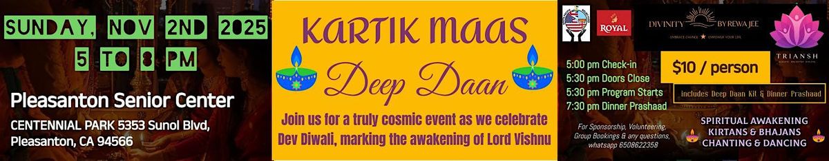 KARTIK MAAS DEEP DAAN - Includes Dinner Prashaad & Deep Daan Kit