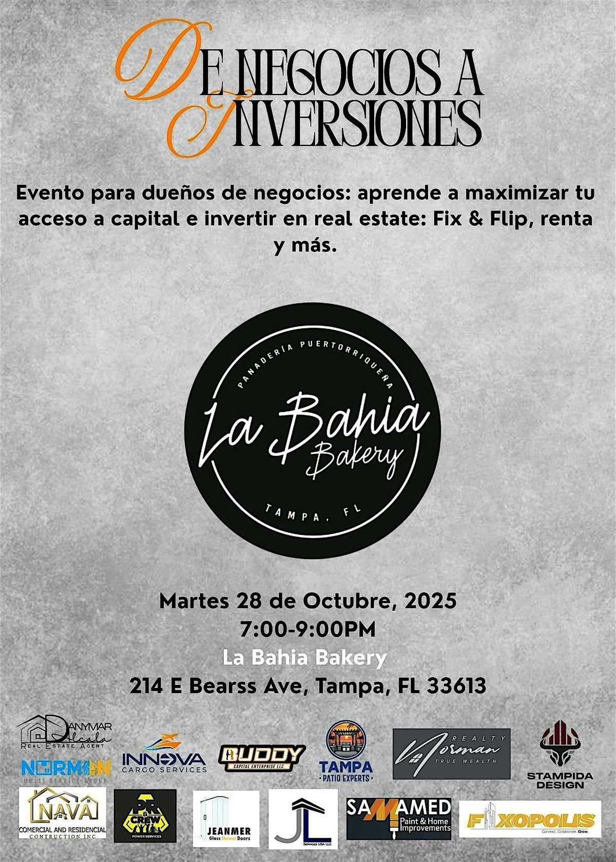 De Negocios a Inversiones