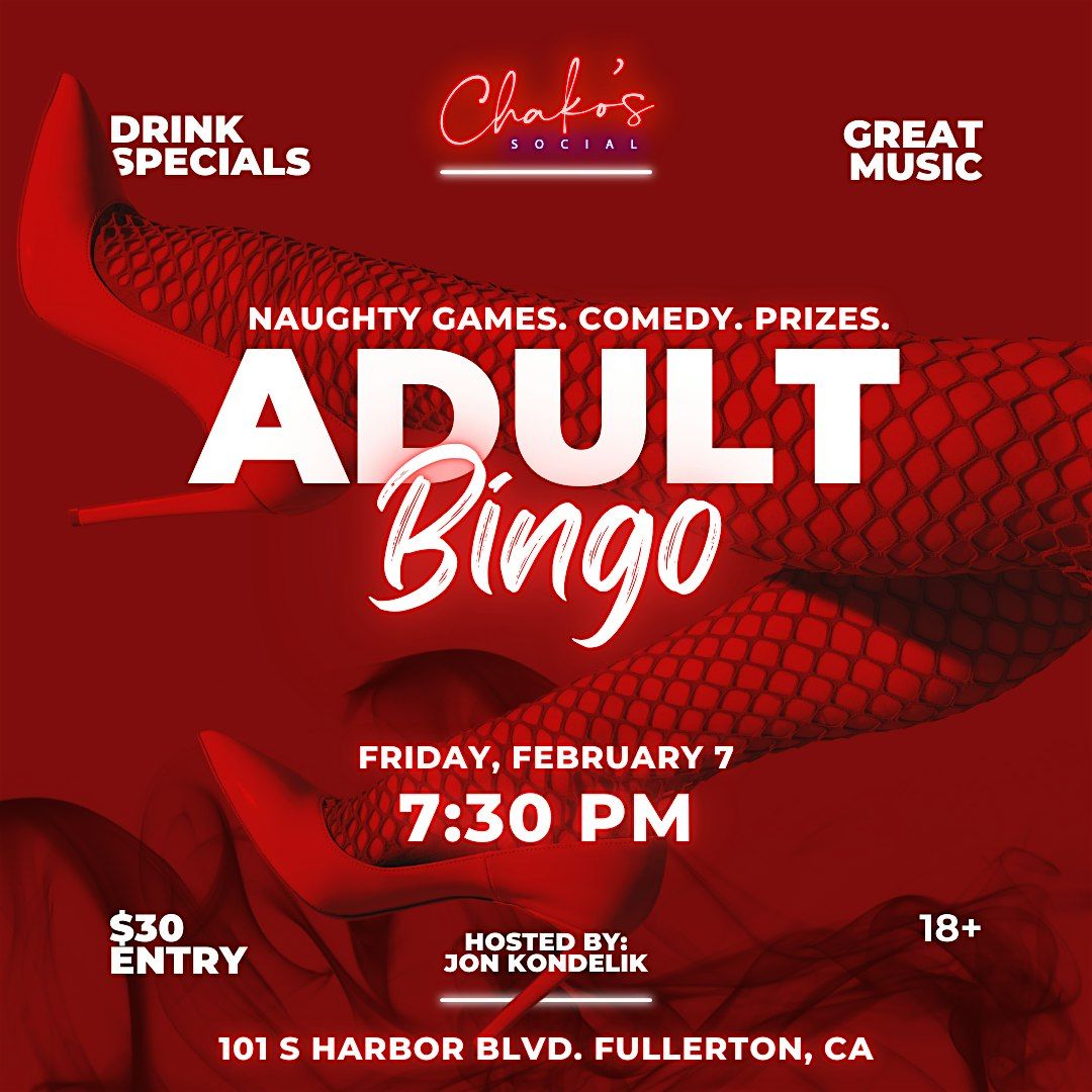 18+ Adult Bingo Night: Naughty Games, Comedy & Prizes - Downtown Fullerton