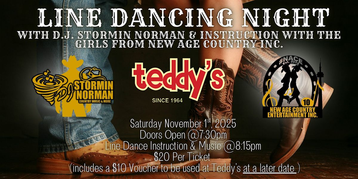 Line Dancing with DJ Stormin Norman & the gals from New Age Country