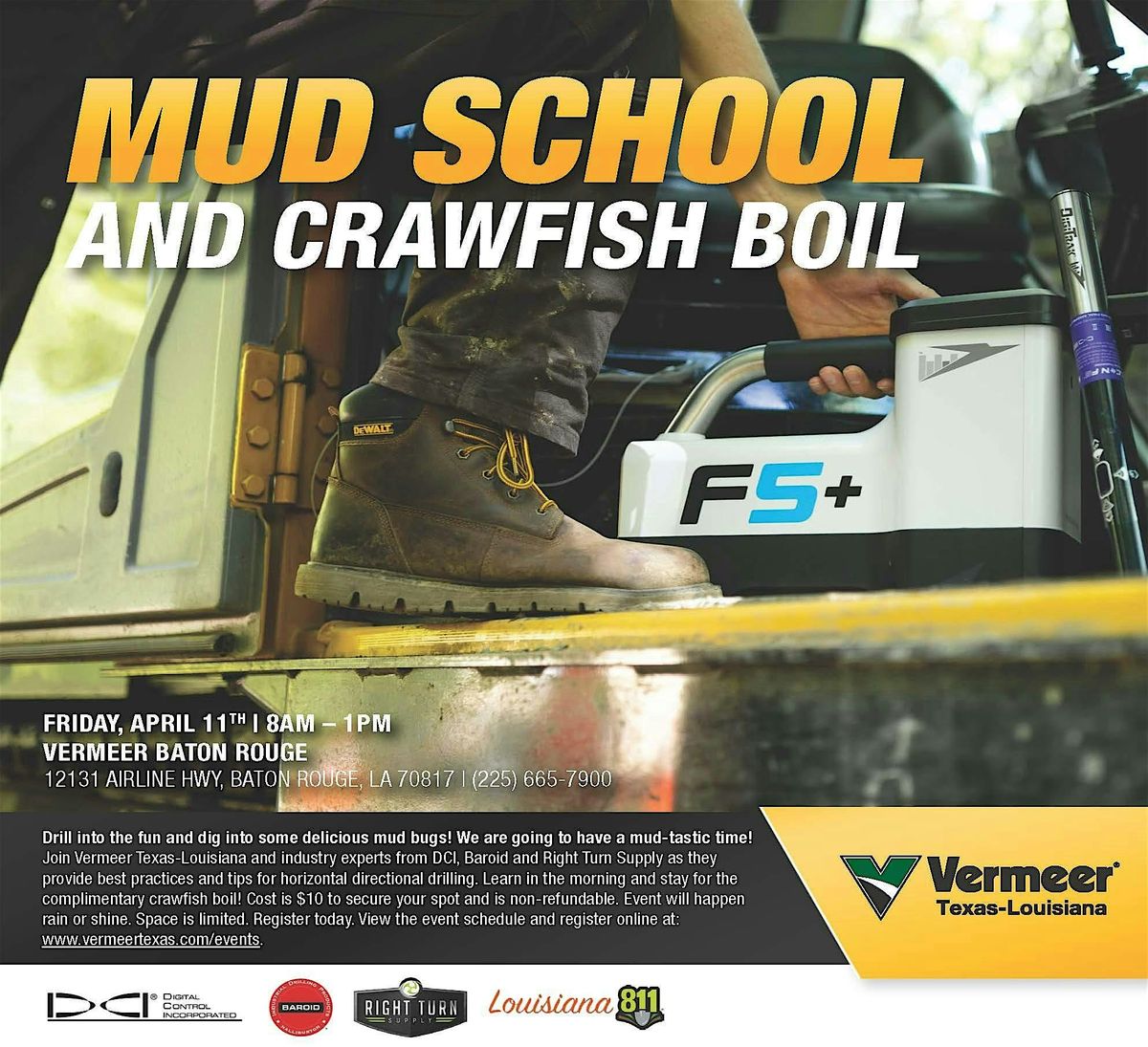 Vermeer Baton Rouge Mud School and Crawfish Boil