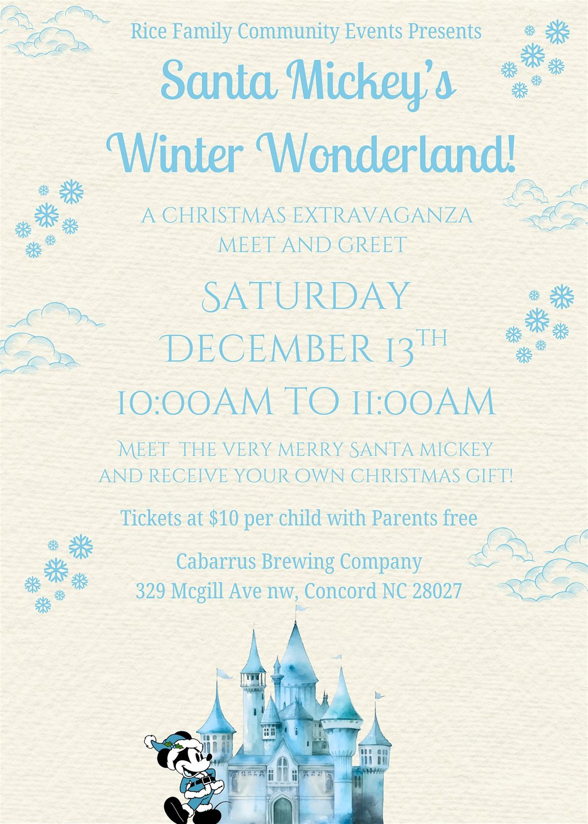 Santa's Mickey Winter Wonderland Meet and Greet!