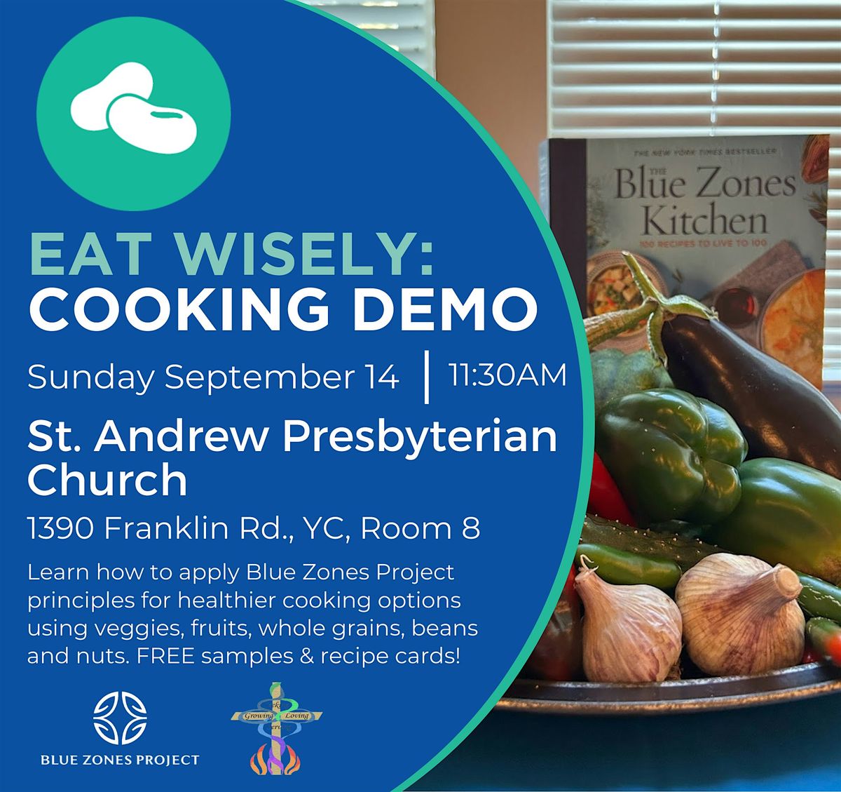 Blue Zones Project Yuba Sutter Cooking Demo at St. Andrew Church
