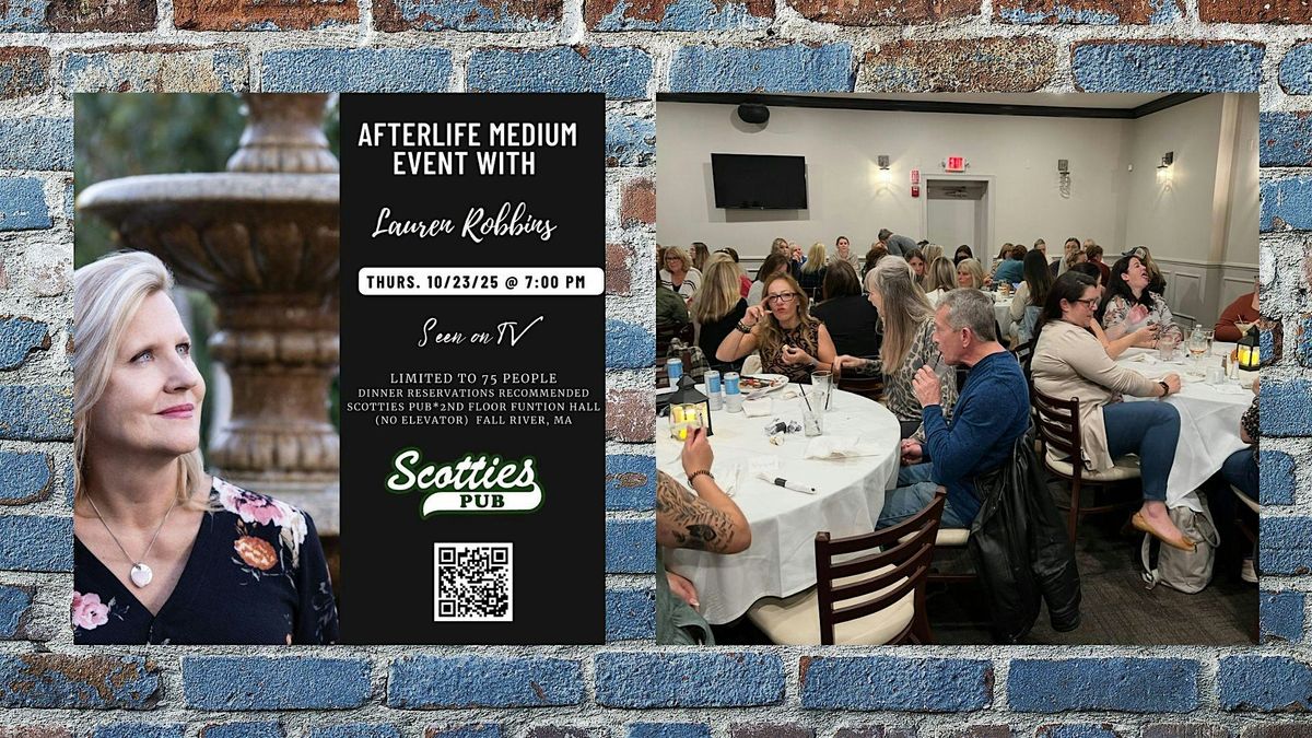 Afterlife Medium Event with Lauren Robbins, Seen on TV, in Fall River, MA