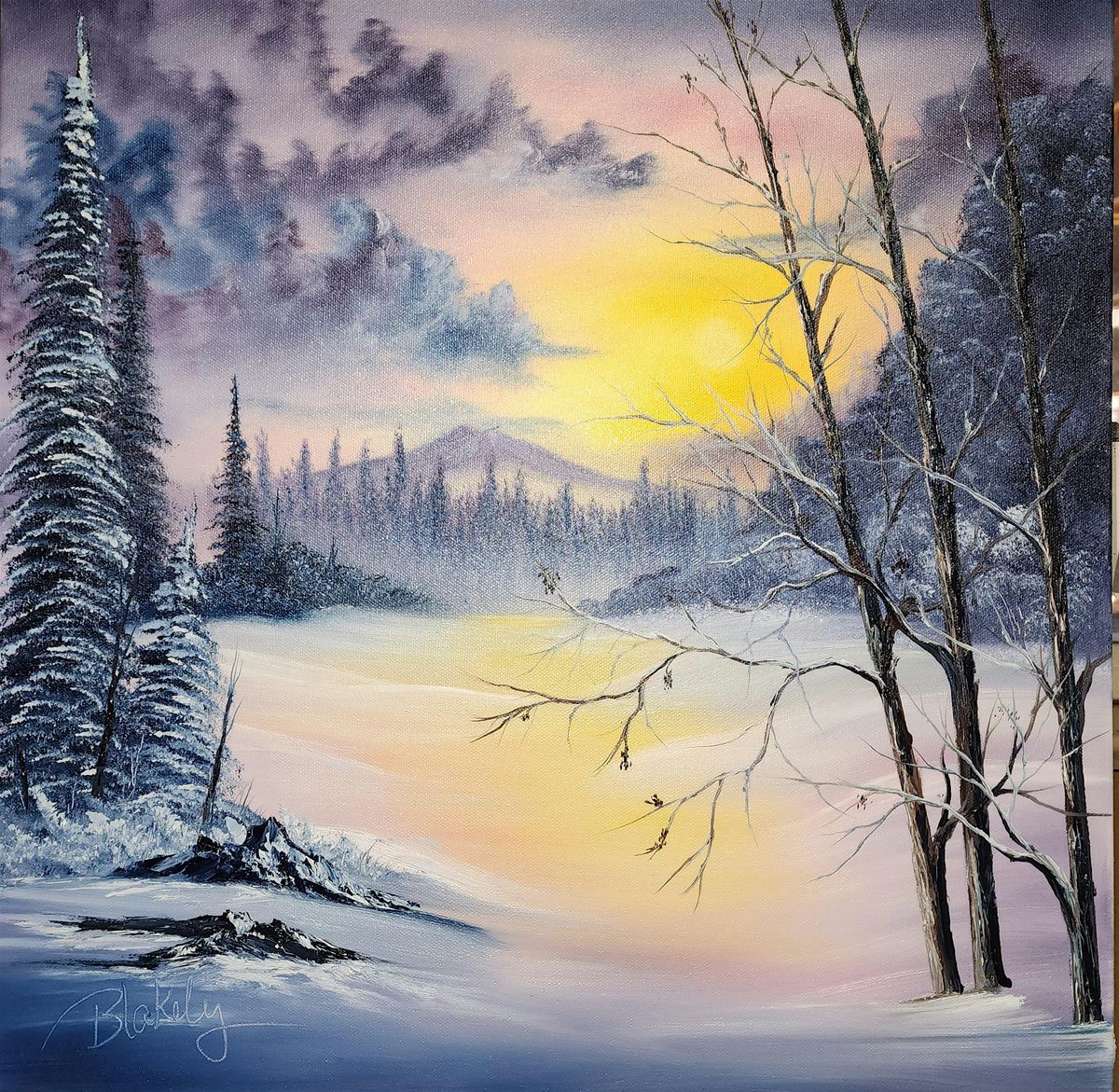 Bob Ross Stlye Painting Class in Arvada Colorado