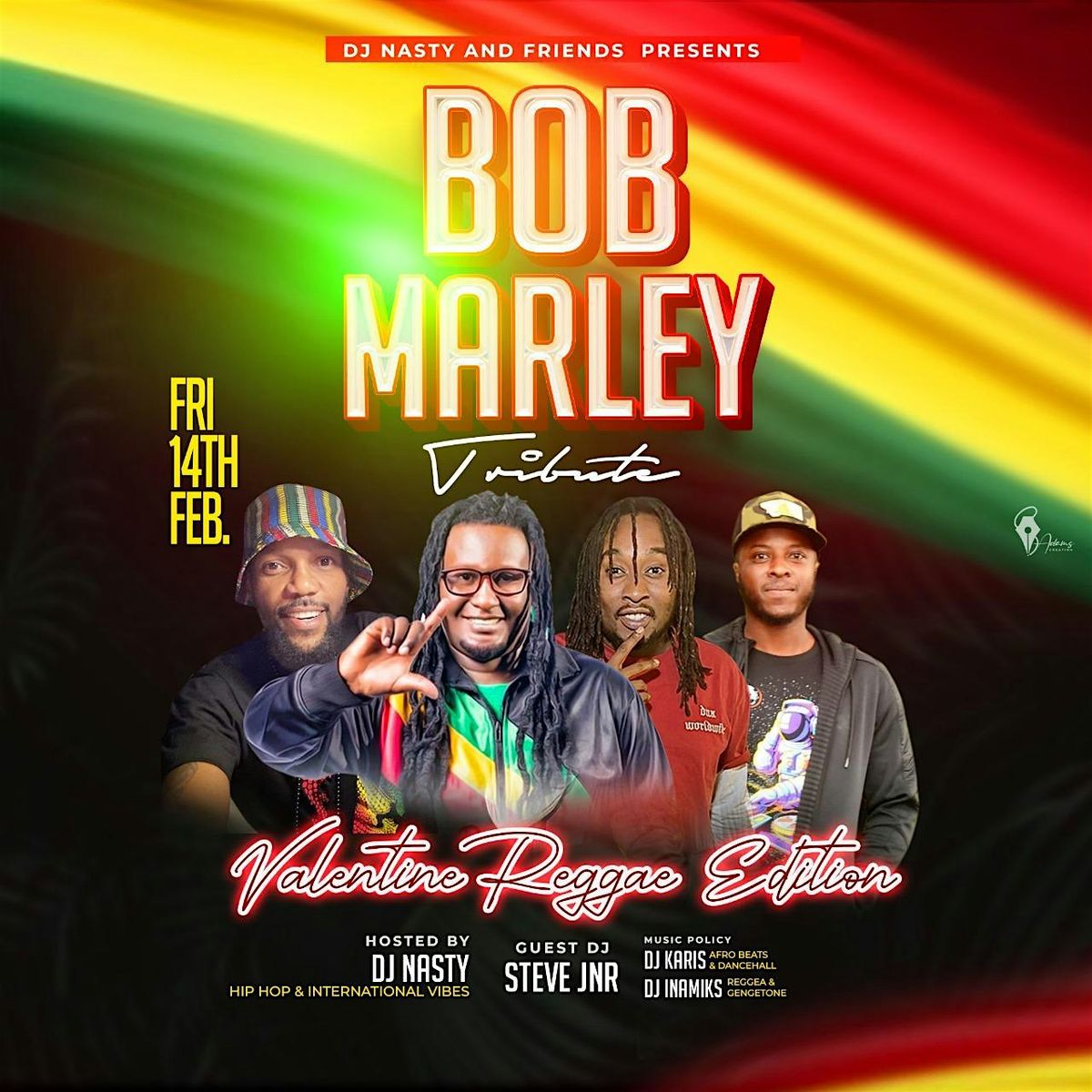 Reggea night  (bob marley tribute and Valentine edition )