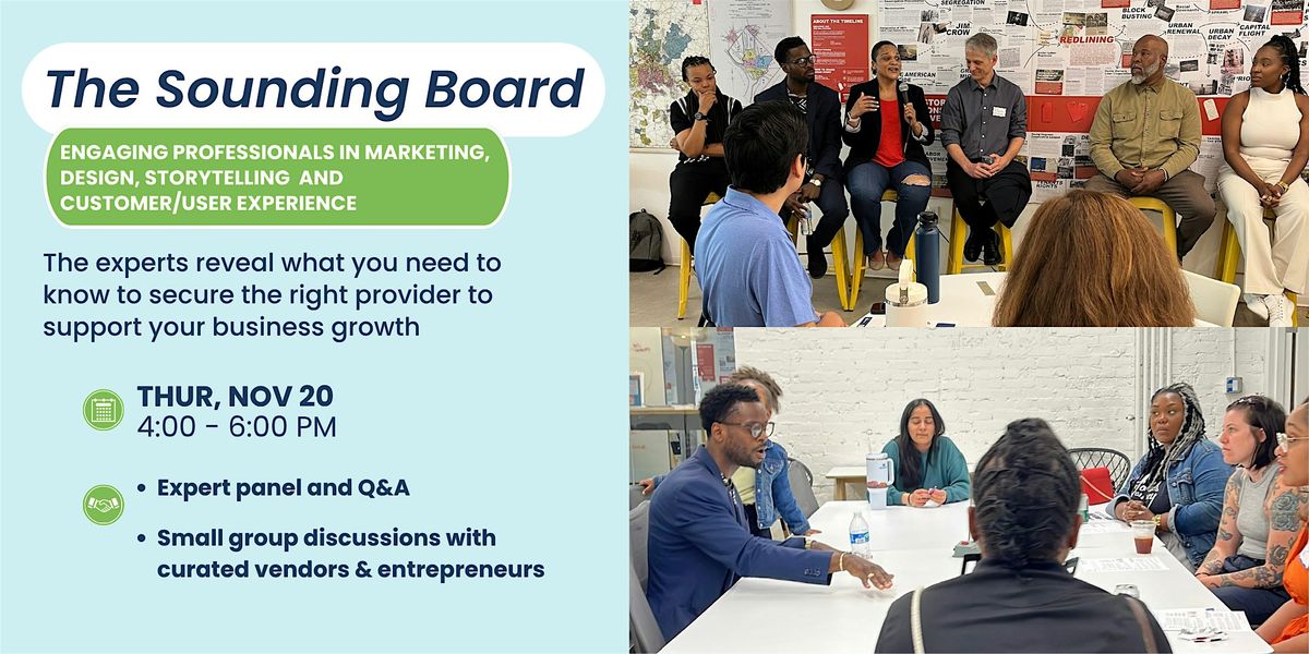 The Sounding Board: Marketing, Design, Customer\/UX & Storytelling experts