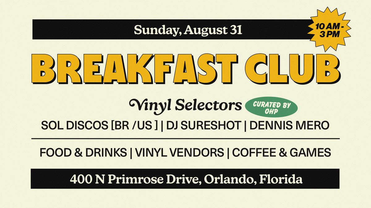 OHP X PRIMROSE LANES Presents: BREAKFAST CLUB - A 10 AM Groovy Experience!