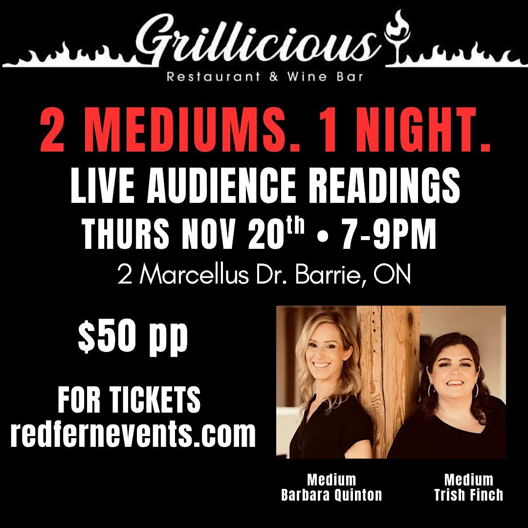 2 Mediums. 1 Night. Live Audience Mediumship Readings, Barrie ON