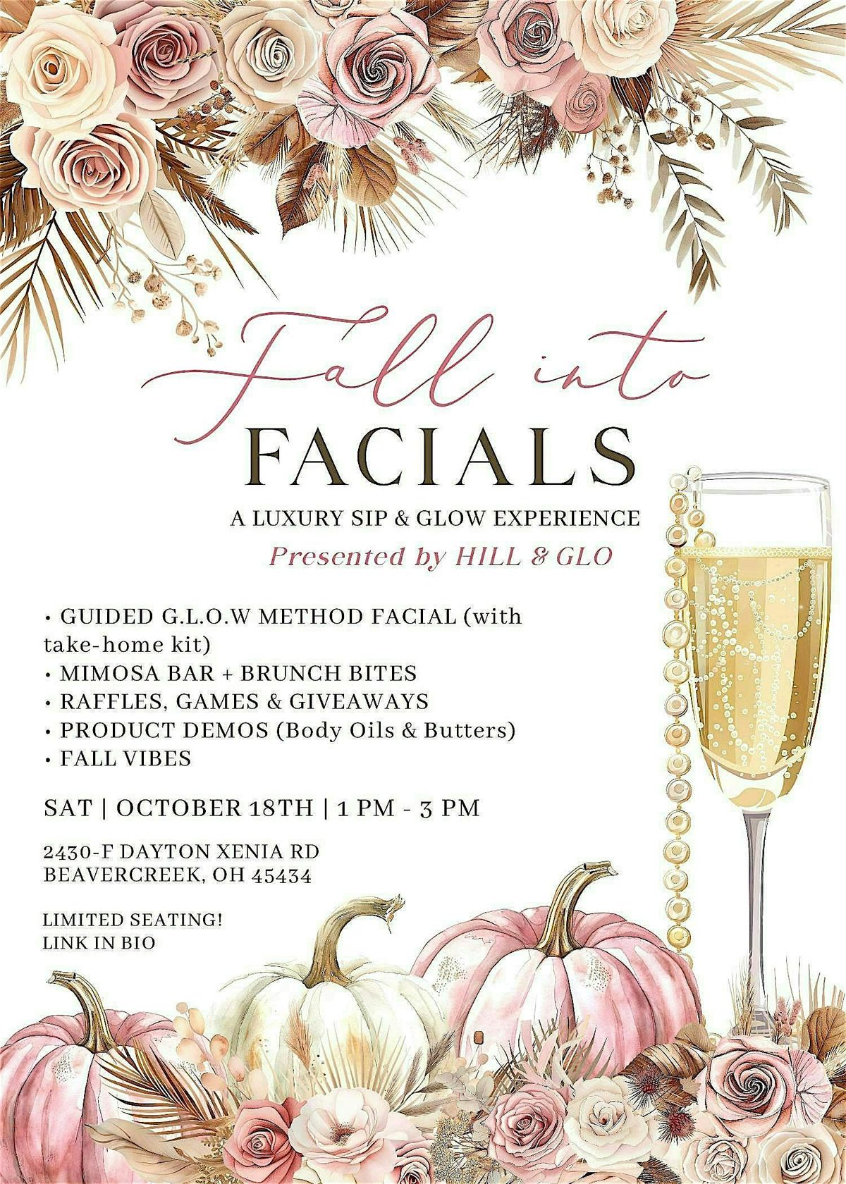 Fall Into Facials: A Luxury Sip & Glow Experience
