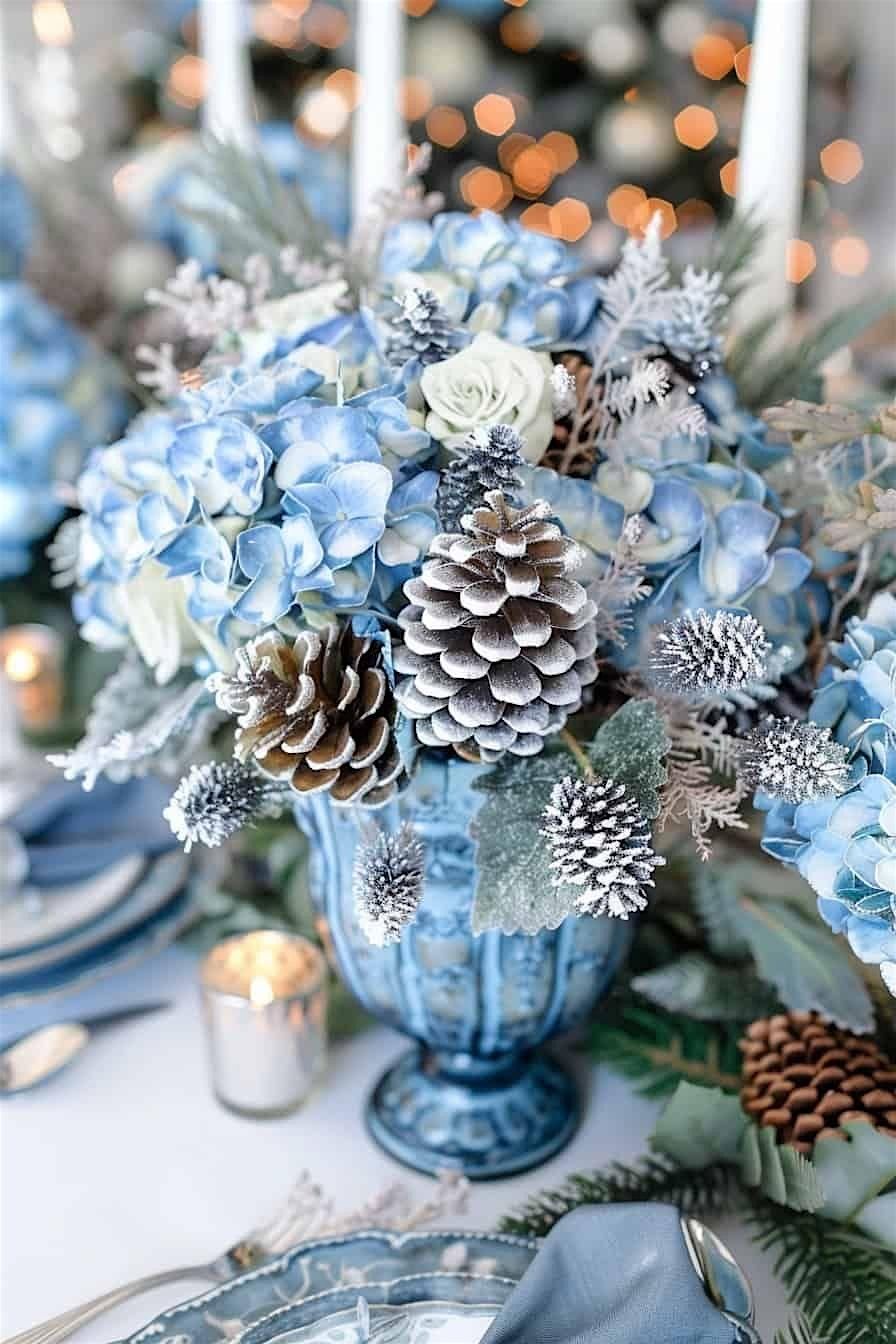 Sips & Stems-Blue Winter Design