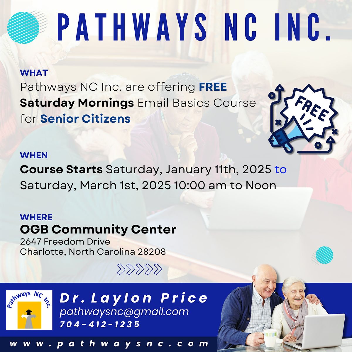 FREE Saturday Using Email Course For Senior Citizens