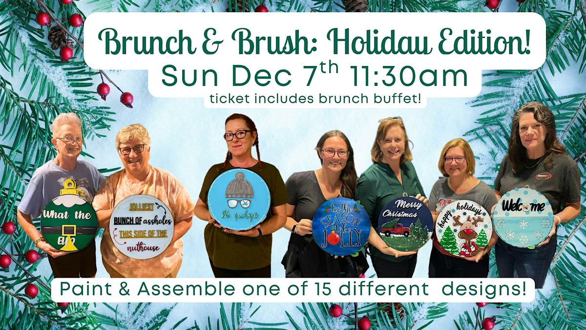 Brunch & Brush: Holiday Edition! Barebones Grill Ellicott City(1st seating)