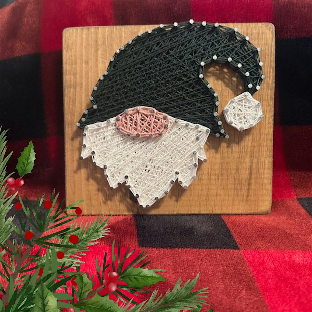 Santa Gnome String Art Class